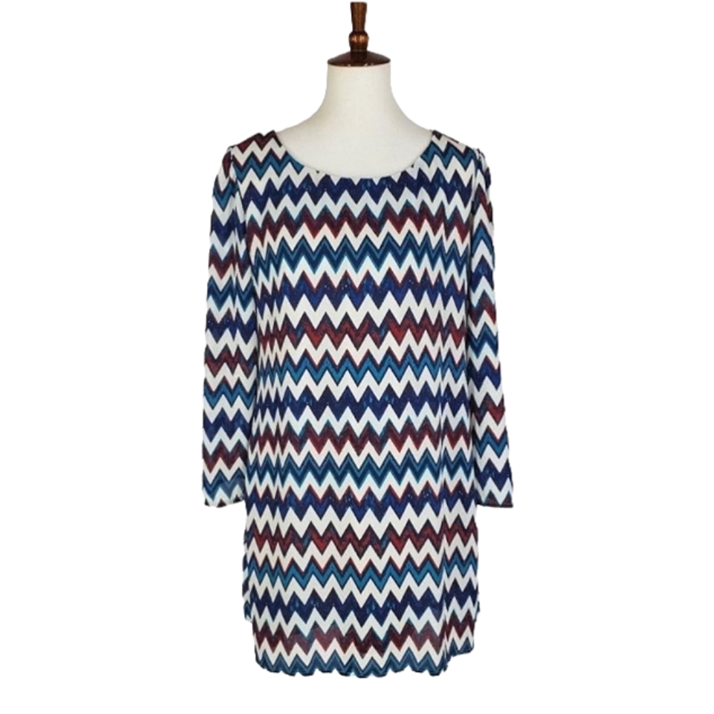 Speechless Chevron Pattern Dress